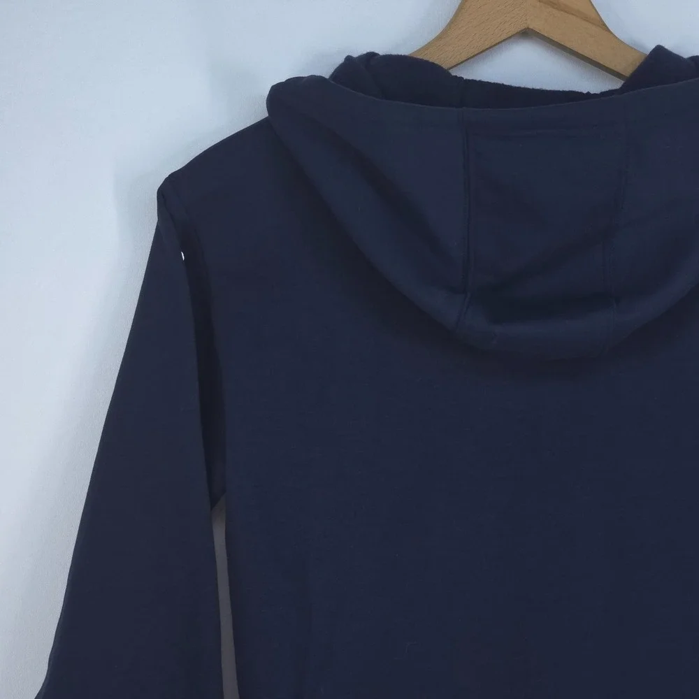 Adidas Fleece Pocket Hoodie Men Small Aurink Blue Pullover Activewear Athleisure